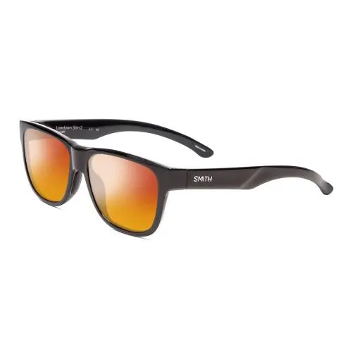 Smith Lowdown Slim 2 Unisex Polarized Sunglasses 4 Lens Options Gloss Black 53mm Red Mirror Polar by Smith Optics