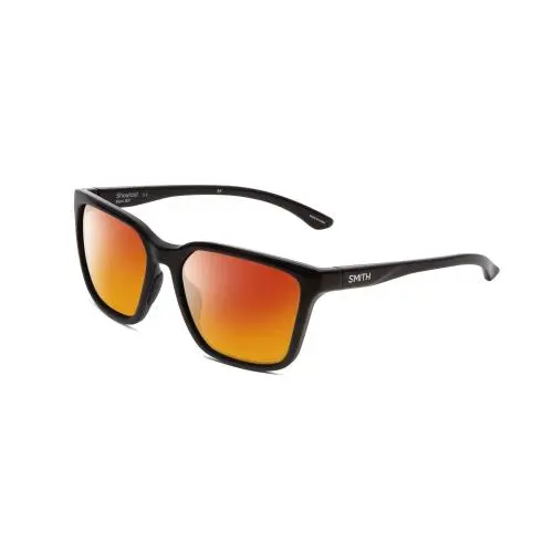 Smith Shoutout Unisex Retro Designer Polarized Sunglasses in Black 57mm 4 Option Red Mirror Polar by Smith Optics