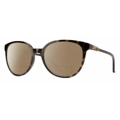 Smith Cheetah Cateye Polarized Bifocal Sunglasses in Tortoise Havana Brown 54 mm Brown by Smith Optics