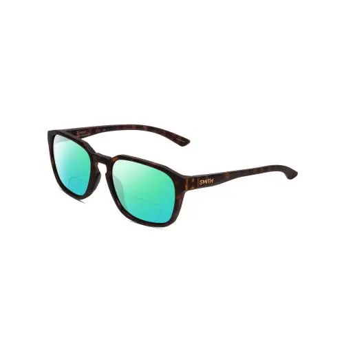 Smith Contour Square Polarized Bi-focal Sunglasses Tortoise Gold 56mm 41 Options Green Mirror by Smith Optics