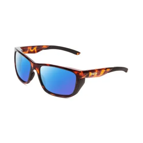 Longfin Unisex Wrap Polarized Sunglasses Tortoise Havana Gold 59 mm Blue Mirror Polar by Smith Optics