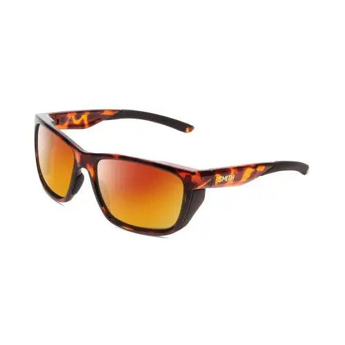 Longfin Unisex Wrap Polarized Sunglasses Tortoise Havana Gold 59 mm Red Mirror Polar by Smith Optics