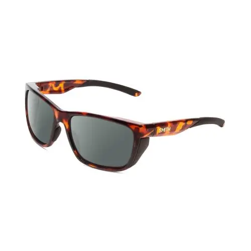 Longfin Unisex Wrap Polarized Sunglasses Tortoise Havana Gold 59 mm Smoke Grey Polar by Smith Optics