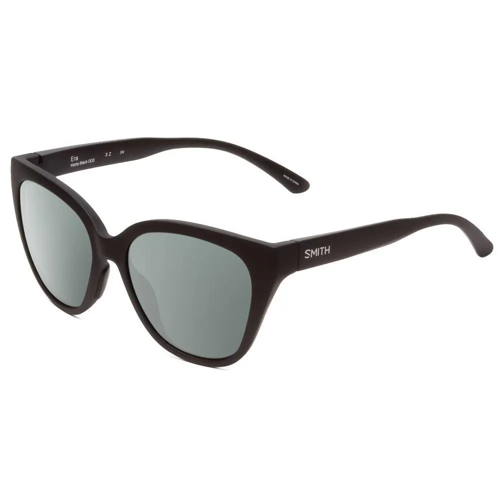 Smith Era Ladies Cateye Polarized Sunglasses Matte Black 55 mm Choose Lens Color - Frame: Multicolor, Lens: Smoke Grey Polar