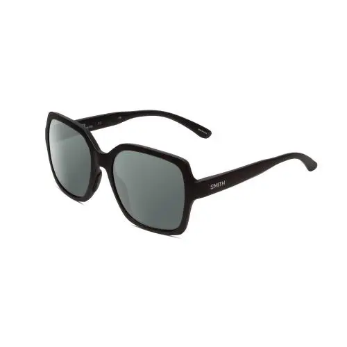 Smith Flare Women Polarized Oversized Sunglasses in Black 57mm Choose Lens Color Smoke Grey Polar by Smith Optics