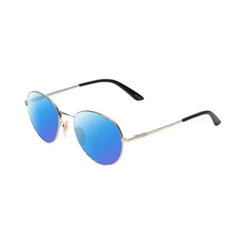 Smith Prep Unisex Round Polarized Sunglasses Silver Black 59mm Choose Lens Color - Frame: Multicolor, Lens: Blue Mirror Polar