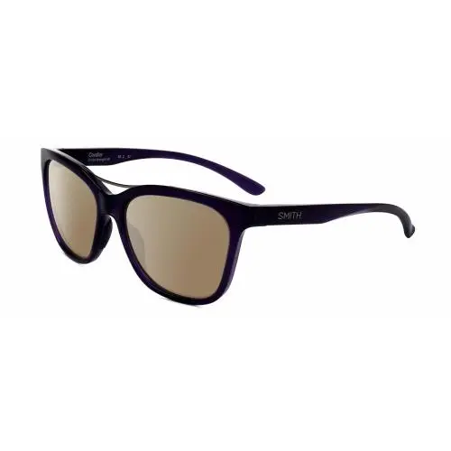Cavalier-141 Cateye Polarized Sunglasses Purple Crystal Silver 55mm Amber Brown Polar by Smith Optics