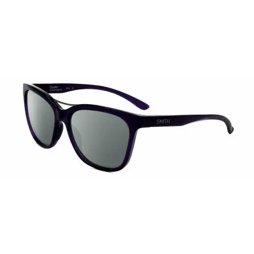 Cavalier-141 Cateye Polarized Sunglasses Purple Crystal Silver 55mm Smoke Grey Polar by Smith Optics