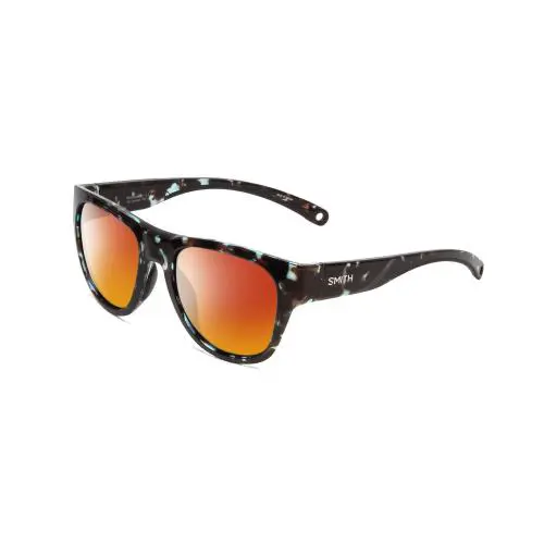 Smith Rockaway Women Cateye Polarized Sunglasses in Sky Tortoise 52 mm 4 Options Red Mirror Polar by Smith Optics
