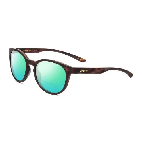 Smith Eastbank Polarized Bi-focal Sunglasses in Matte Tortoise Brown Gold 52 mm Green Mirror by Smith Optics
