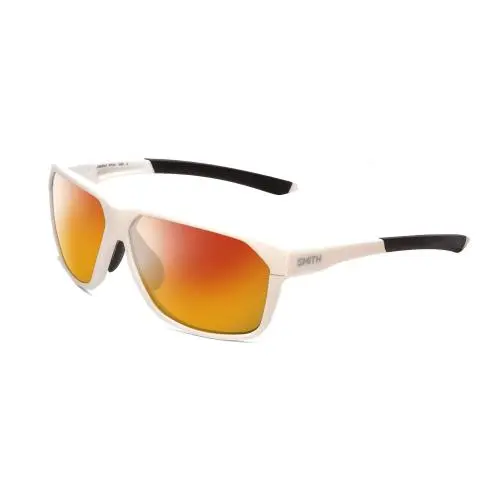 Smith Leadout Pivlock Unisex Square Polarized Sunglasses in White 63mm 4 Options Red Mirror Polar by Smith Optics
