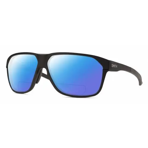 Smith Optic Leadout Pivlock Unisex Polarized Bifocal Sunglasses Matte Black 63mm Blue Mirror by Smith Optics