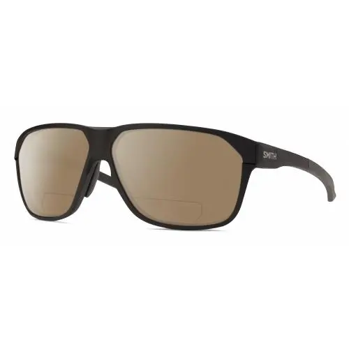 Smith Optic Leadout Pivlock Unisex Polarized Bifocal Sunglasses Matte Black 63mm Brown by Smith Optics