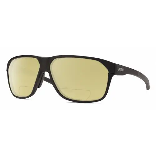 Smith Optic Leadout Pivlock Unisex Polarized Bifocal Sunglasses Matte Black 63mm Yellow by Smith Optics