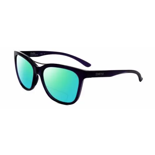 Cavalier Cateye Polarized Bifocal Sunglasses in Purple Crystal 55mm Green Mirror by Smith Optics