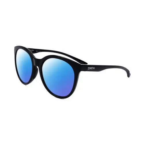 Bayside-807 Women Designer Polarized Sunglasses Black 54mm 4 Option Blue Mirror Polar by Smith Optics