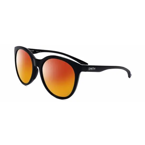 Bayside-807 Women Designer Polarized Sunglasses Black 54mm 4 Option Red Mirror Polar by Smith Optics