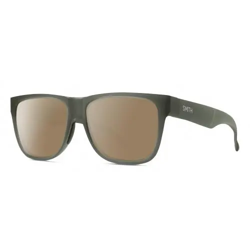 Lowdown 2 Unisex Polarized Sunglasses Matte Moss Crystal Green 55mm Amber Brown Polar by Smith Optics