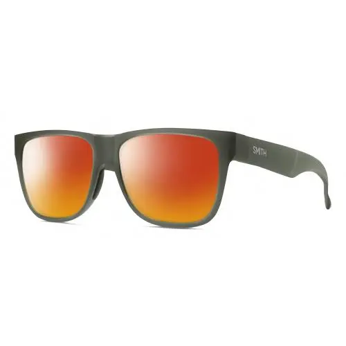 Lowdown 2 Unisex Polarized Sunglasses Matte Moss Crystal Green 55mm Red Mirror Polar by Smith Optics