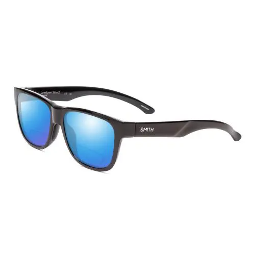 Smith Lowdown Slim 2 Bi-focal Polarized Sunglasses 41 Option in Gloss Black 53mm Blue Mirror by Smith Optics