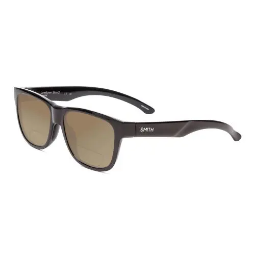 Smith Lowdown Slim 2 Bi-focal Polarized Sunglasses 41 Option in Gloss Black 53mm Brown by Smith Optics