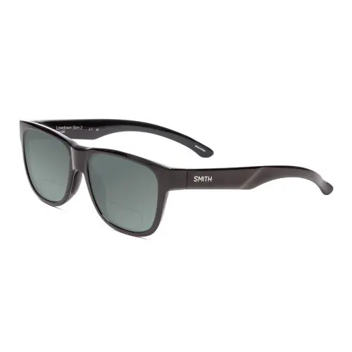 Smith Lowdown Slim 2 Bi-focal Polarized Sunglasses 41 Option in Gloss Black 53mm Grey by Smith Optics