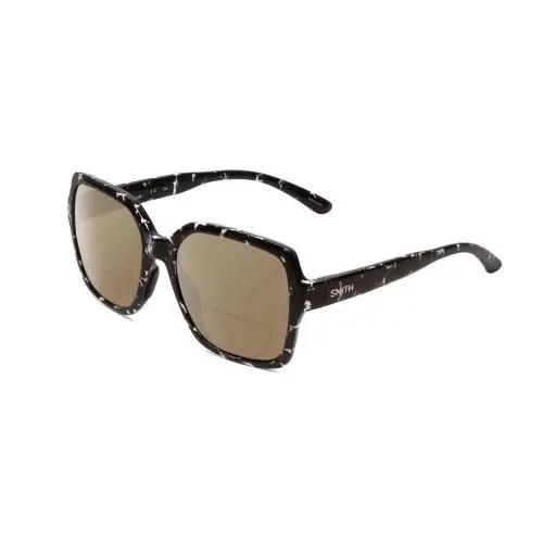 Smith Flare Women Polarized Bi-focal Sunglasses in Black Tortoise 57mm 41 Option Brown by Smith Optics