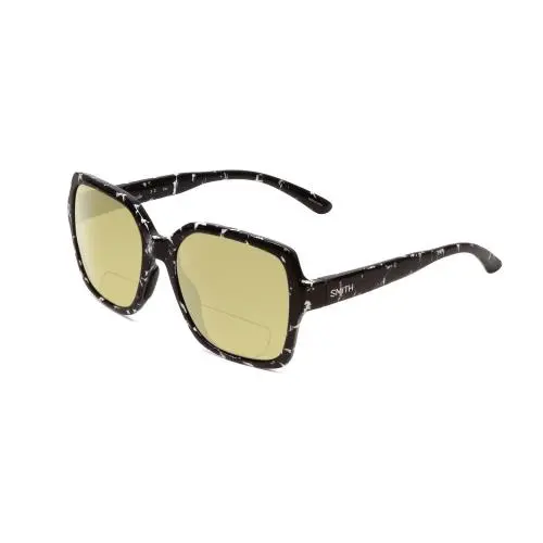 Smith Flare Women Polarized Bi-focal Sunglasses in Black Tortoise 57mm 41 Option Yellow by Smith Optics