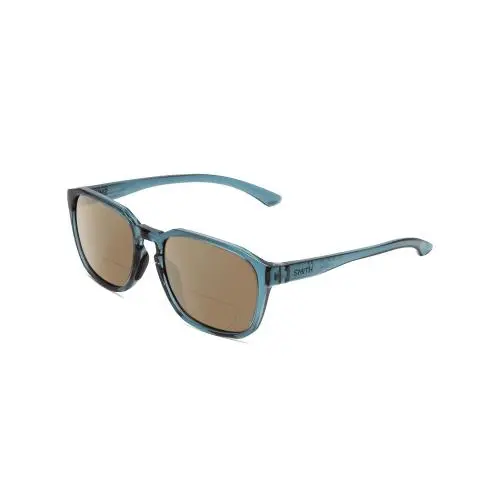 Smith Contour Polarized Bi-focal Sunglasses in Crystal Blue Green 56mm 41 Option Brown by Smith Optics