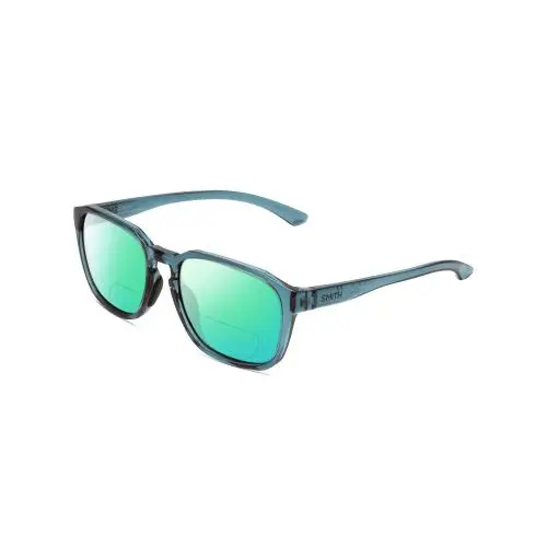 Smith Contour Polarized Bi-focal Sunglasses in Crystal Blue Green 56mm 41 Option Green Mirror by Smith Optics