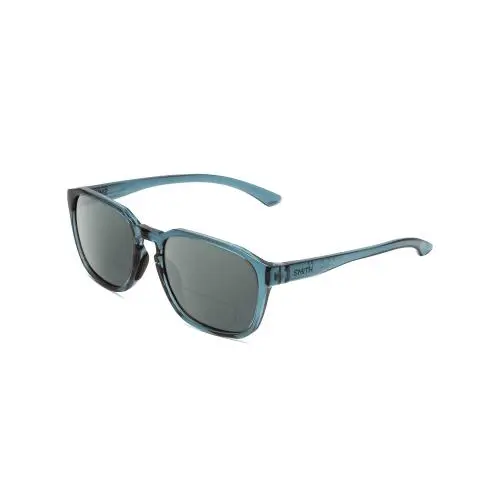 Smith Contour Polarized Bi-focal Sunglasses in Crystal Blue Green 56mm 41 Option Grey by Smith Optics