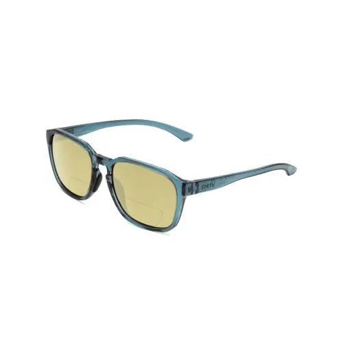 Smith Contour Polarized Bi-focal Sunglasses in Crystal Blue Green 56mm 41 Option Yellow by Smith Optics