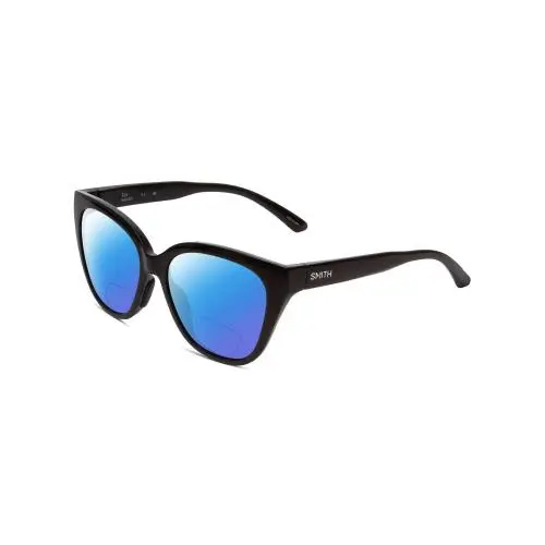 Smith Era Ladies Cateye Polarized Bi-focal Sunglasses Gloss Black 55mm 41 Option Blue Mirror by Smith Optics
