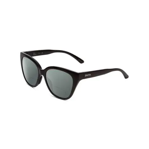 Smith Era Ladies Cateye Polarized Bi-focal Sunglasses Gloss Black 55mm 41 Option Grey by Smith Optics