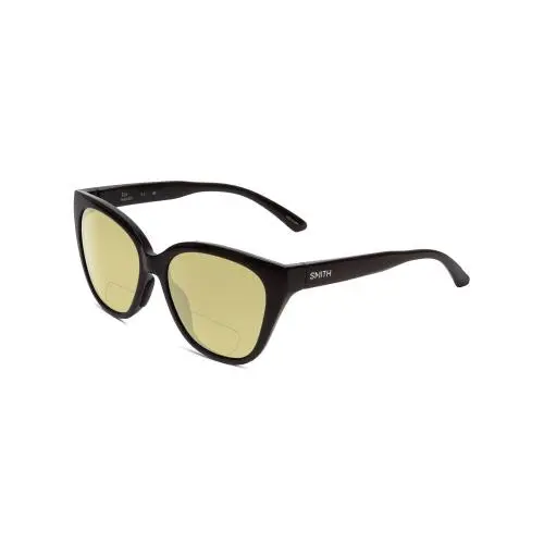 Smith Era Ladies Cateye Polarized Bi-focal Sunglasses Gloss Black 55mm 41 Option Yellow by Smith Optics