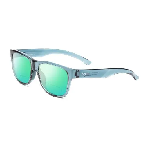 Smith Lowdown Slim 2 Polarized Bi-focal Sunglasses Crystal Stone Green Blue 53mm Green Mirror by Smith Optics