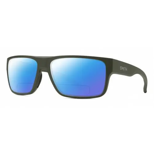 Soundtrack Unisex Polarized Bi-focal Sunglasses in Moss Green 61 mm Blue Mirror by Smith Optics