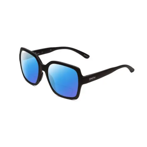 Smith Flare Women Oversized Polarized Bi-focal Sunglasses Black 57 mm 41 Options Blue Mirror by Smith Optics