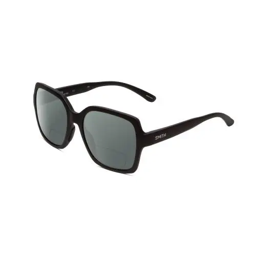 Smith Flare Women Oversized Polarized Bi-focal Sunglasses Black 57 mm 41 Options Grey by Smith Optics