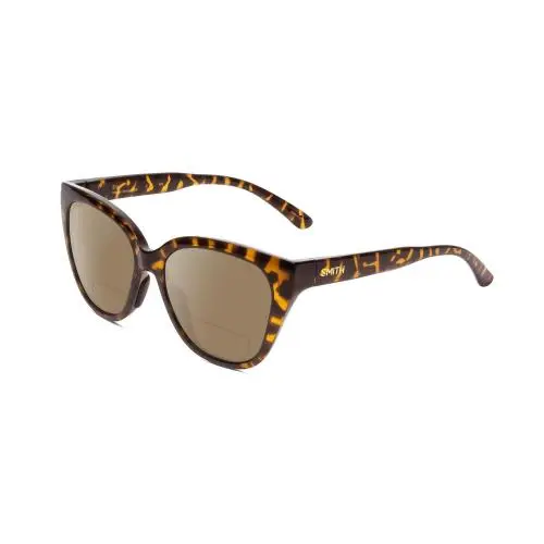 Era Cateye Polarized Bifocal Sunglasses Vintage Tortoise Gold 55mm Brown by Smith Optics