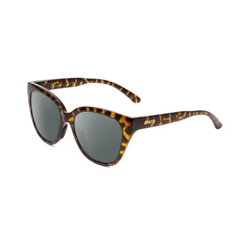 Era Cateye Polarized Bifocal Sunglasses Vintage Tortoise Gold 55mm Grey by Smith Optics