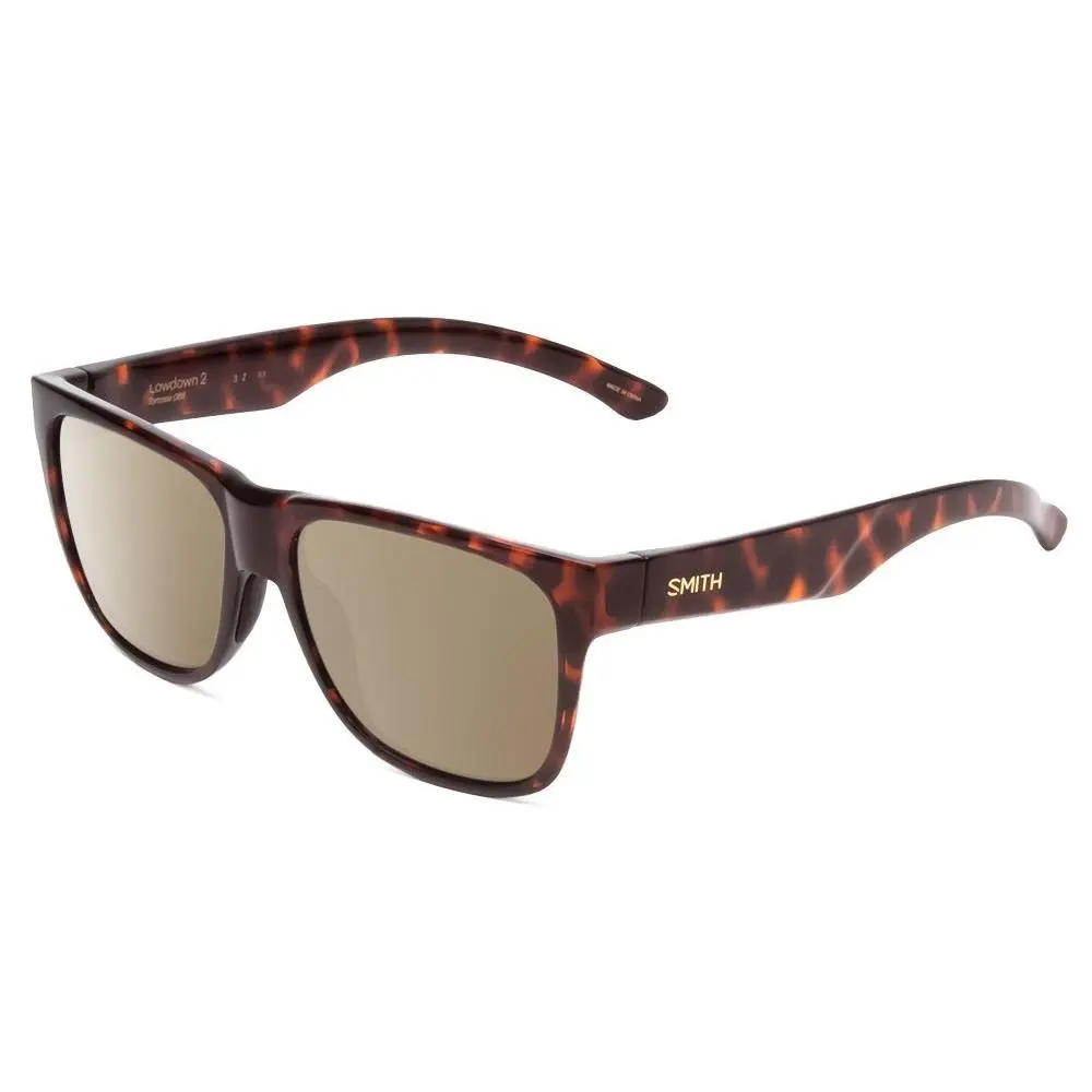 Smith Lowdown 2 Classic Polarized Sunglasses Tortoise Gold Brown 55 mm 4 Options Amber Brown Polar by Smith Optics
