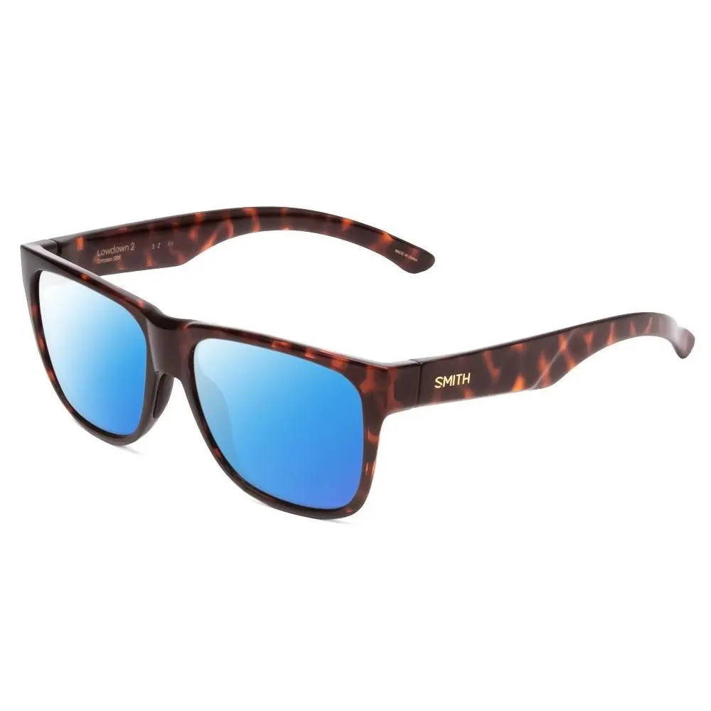 Smith Lowdown 2 Classic Polarized Sunglasses Tortoise Gold Brown 55 mm 4 Options Blue Mirror Polar by Smith Optics