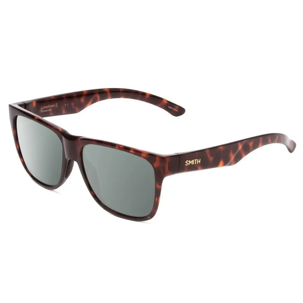 Smith Lowdown 2 Classic Polarized Sunglasses Tortoise Gold Brown 55 mm 4 Options Smoke Grey Polar by Smith Optics