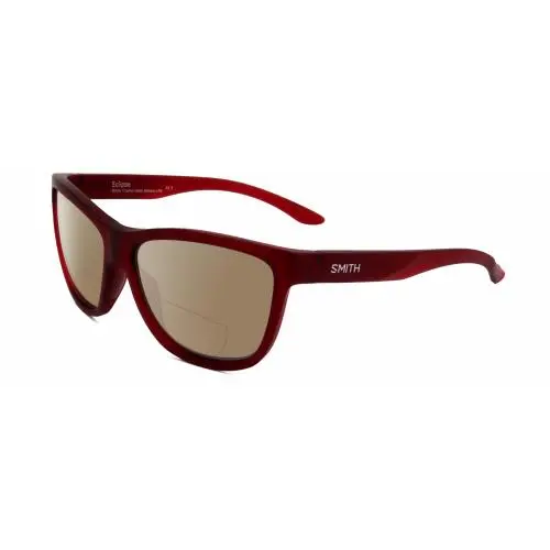Eclipse Unisex Cateye Polarized Bifocal Sunglasses Crystal Red 58mm Brown by Smith Optics