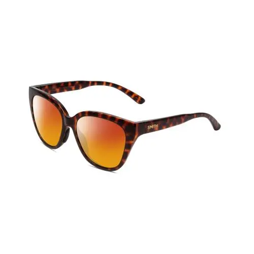 Smith Era Ladies Cateye Polarized Sunglasses Tortoise Brown Gold 55 mm 4 Options Red Mirror Polar by Smith Optics
