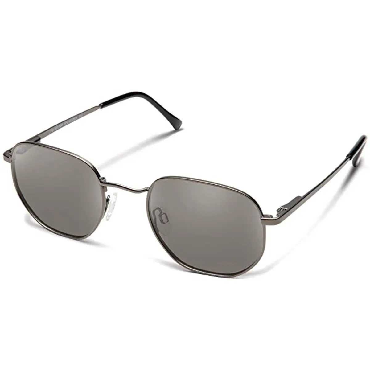 Suncloud Del Ray Polarized Sunglasses by Smith Hexagon Metal Pilot 4 Options Matte Gunmetal/Polarized Gray by Smith Optics