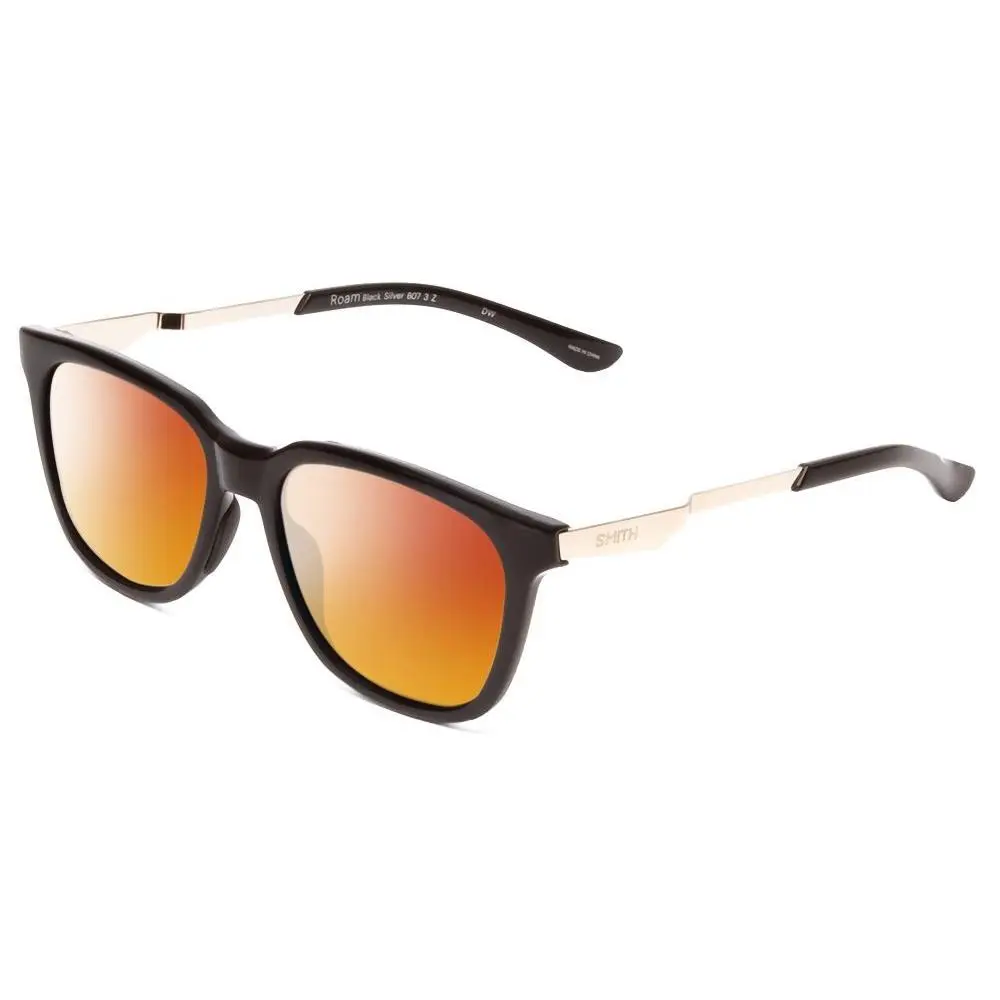 Smith Roam Unisex Classic Polarized Sunglasses Gloss Black Silver 53mm 4 Options Red Mirror Polar by Smith Optics