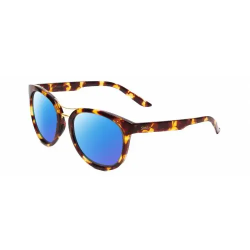 Bridgetown-MY3 Women Polarized Sunglasses Tortoise Havana Gold 54mm Blue Mirror Polar by Smith Optics