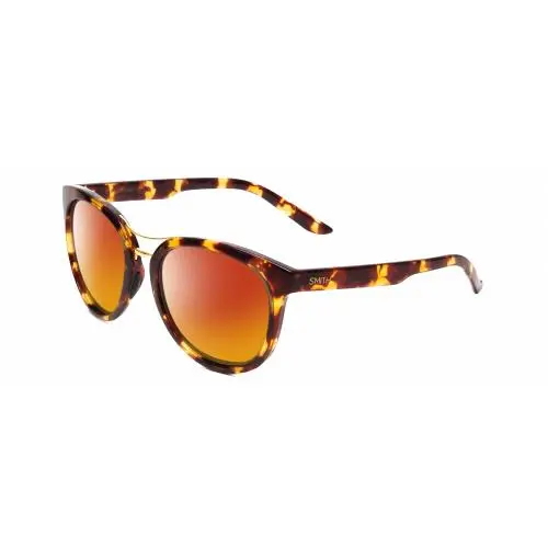 Bridgetown-MY3 Women Polarized Sunglasses Tortoise Havana Gold 54mm Red Mirror Polar by Smith Optics